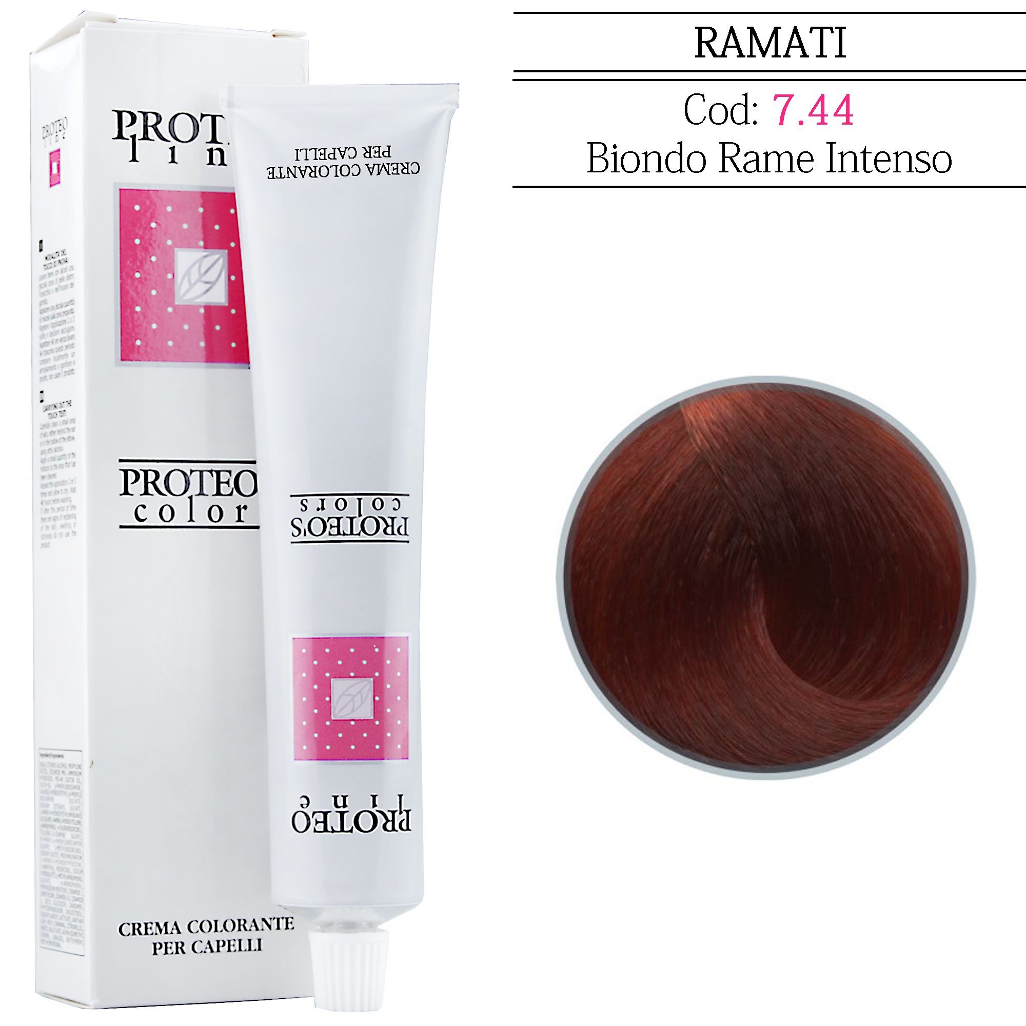 PROTEO LINE TINTURA PER CAPELLI - 7.44 BIONDO RAME INTENSO-100ML