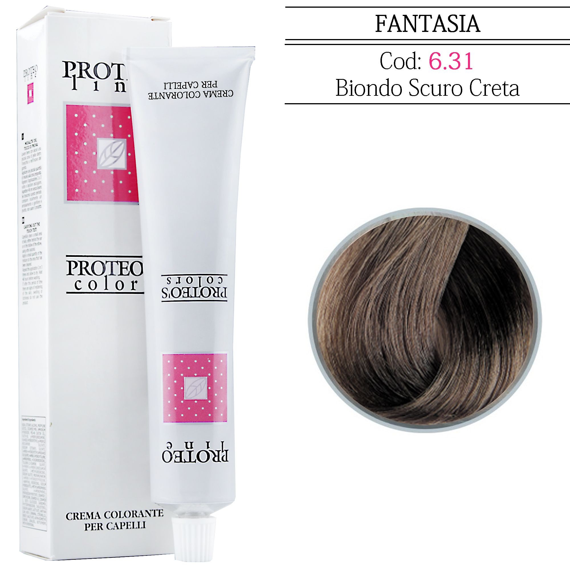 PROTEO LINE TINTURA PER CAPELLI - 6.31 BIONDO SCURO CRETA-100ML