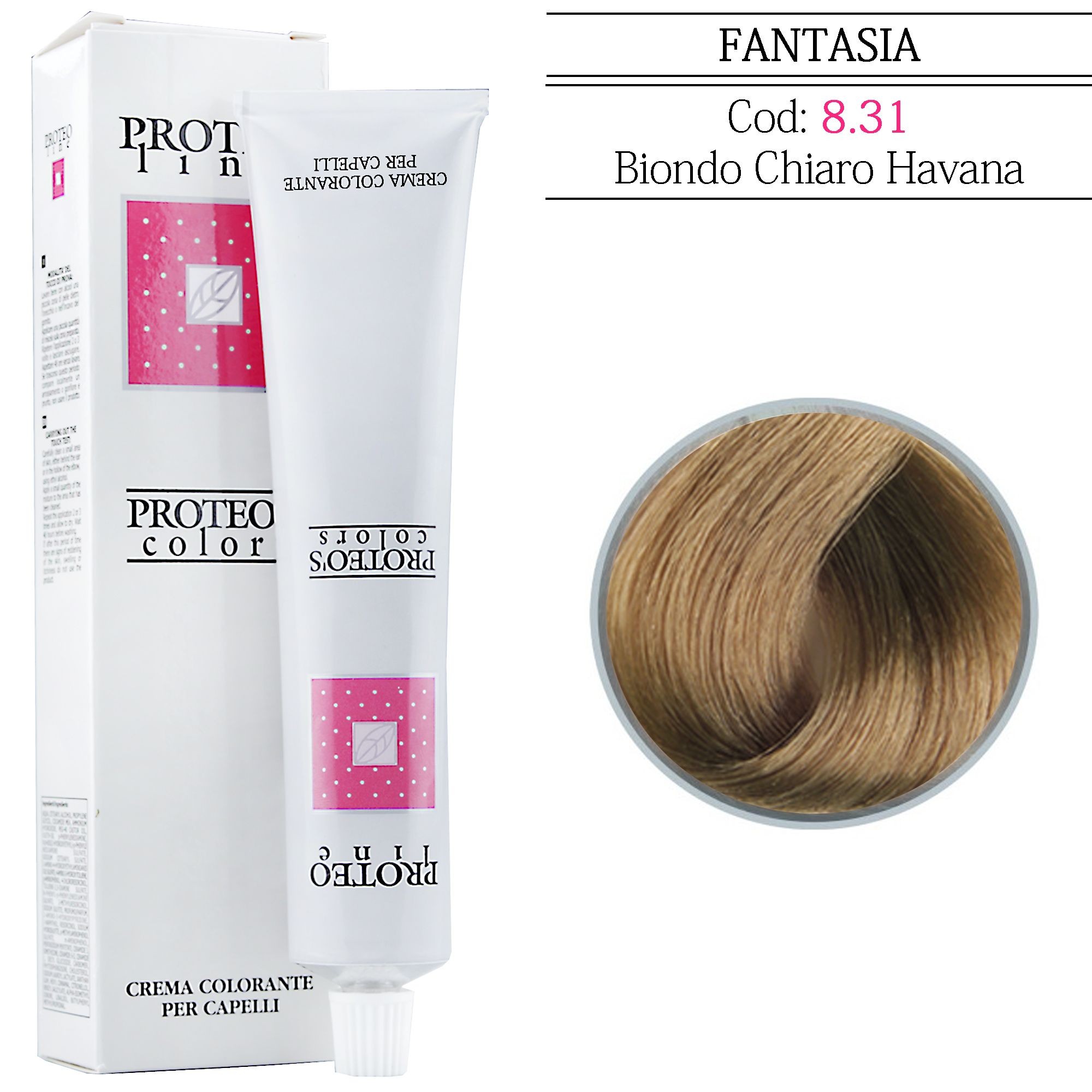 PROTEO LINE TINTURA PER CAPELLI - 8.31 BIONDO CHIARO HAVANA -100ML