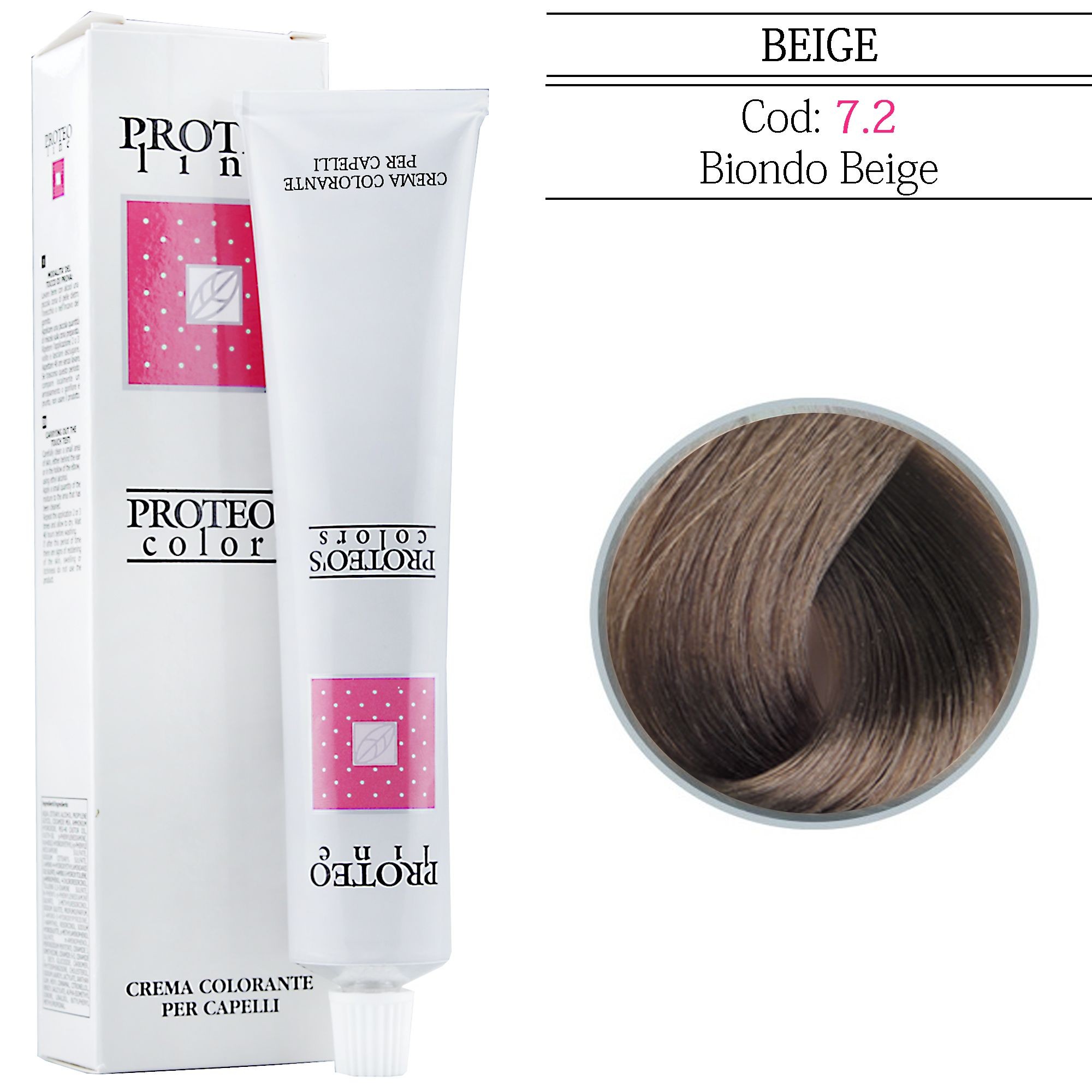 PROTEO LINE TINTURA PER CAPELLI - 7.2 BIONDO BEIGE-100ML