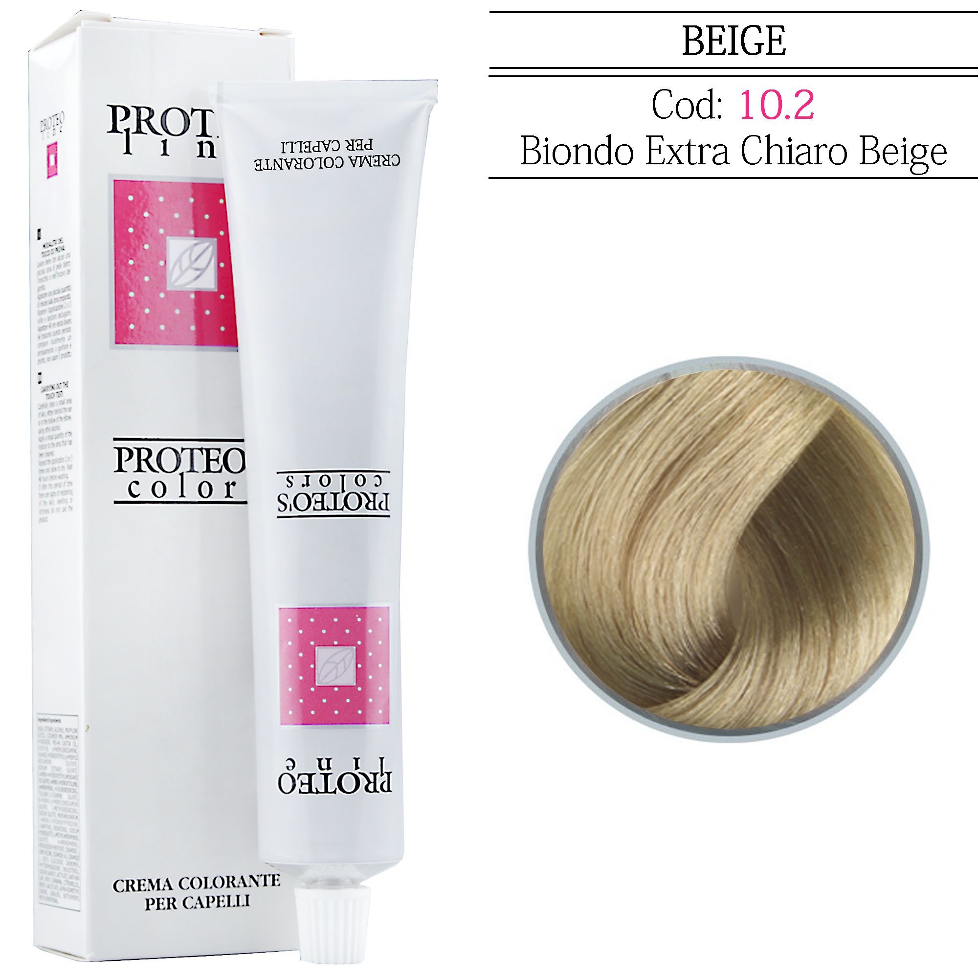 PROTEO LINE TINTURA PER CAPELLI - 10.2 BIONDO EXTRA CHIARO BEIGE -100ML