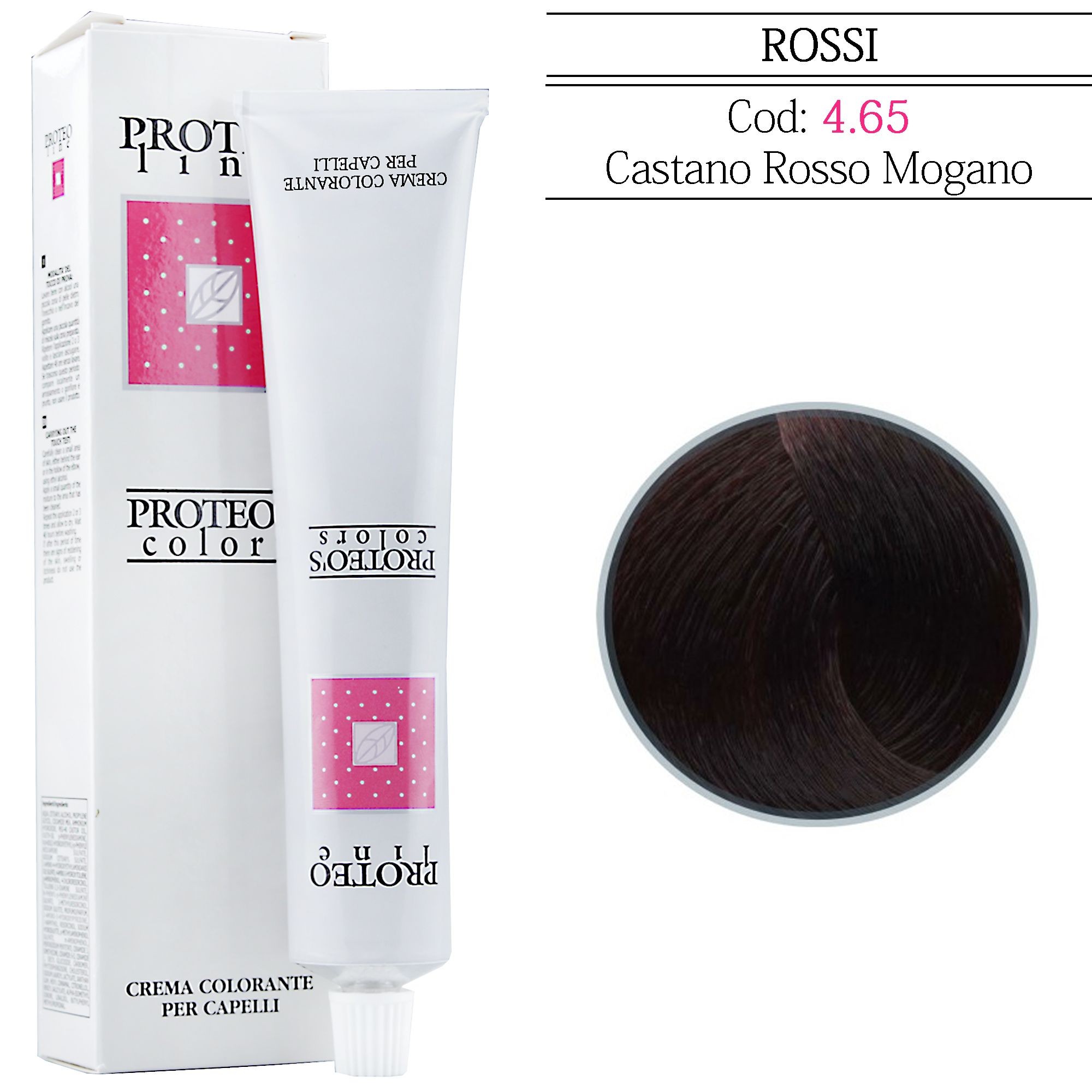 PROTEO LINE TINTURA PER CAPELLI 4.65 CASTANO ROSSO MOGANO -100ML