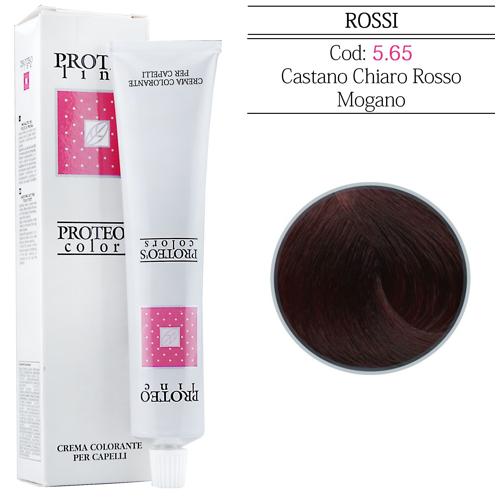 PROTEO LINE TINTURA PER CAPELLI - 5.65 CASTANO CHIARO MOGANO ROSSO -100ML