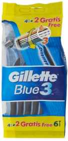 GILLETTE BLUE 3 USA&GETTA 6PEZZI