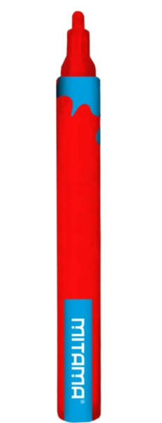 Mitama Pennarello Marcatore Rosso Universale per Tutte le Superfici Punta Media 2.5 mm
