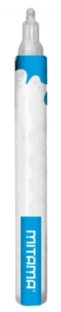 Mitama Pennarello Marcatore Universale per Tutte le Superfici Punta Media 2.5 mm - Bianco