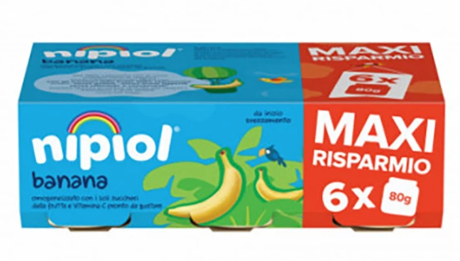 NIPIOL - OMOGENIZZATO ALLA FRUTTA , BANANA 4+MESI ( 6X80 GR )