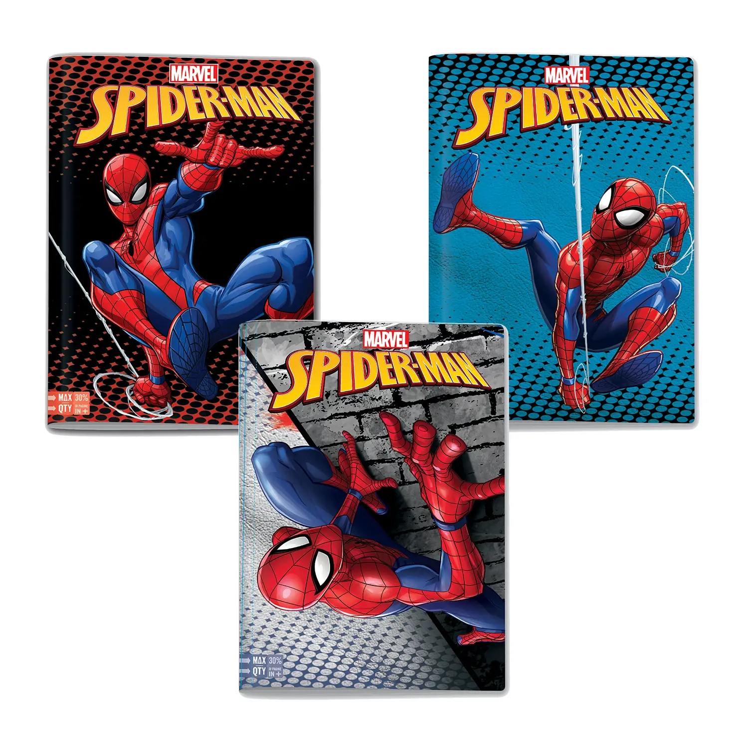 QUADERNO MAXI A4 SEVEN SPIDERMAN RIGATURA A ( RIGO PER 1° 2° ELEMENTARE )