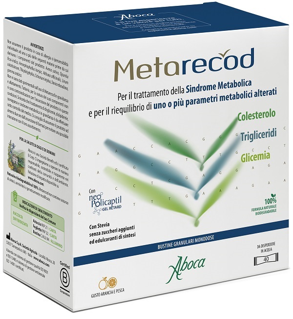 Aboca Metarecod 40 Bustine Granulari - Integratore per Sindrome Metabolica