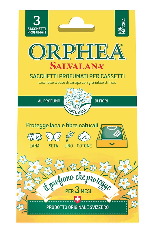 ORPHEA SALVALANA ANITARME SACCHETTI PROFUMATI FIORI 3+1 PEZZI