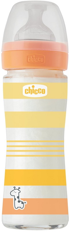 CHICCO - Biberon vetro arancione 240 ml
