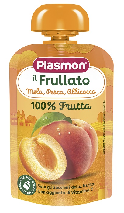 PLASMON - FRUTTA DA BERE MELA ALBICOCCA E PESCA , 100 GR