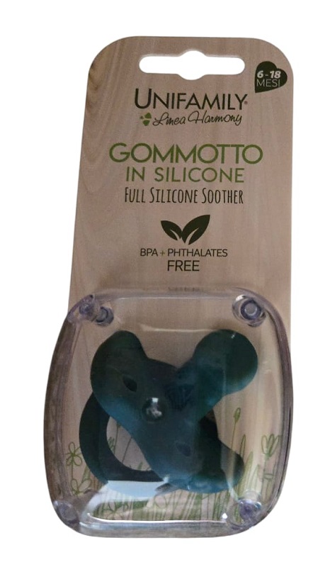 UNIFAMILY LINEA HARMONY - GOMMOTTO IN SILICONE 6-18 MESI , Verde